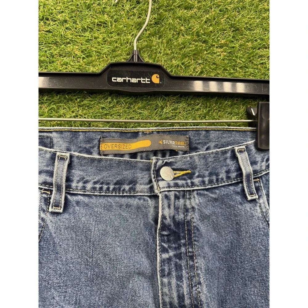 Vintage Levis SilverTab Jeans Mens 34x33 Oversized Fit Light Wash Baggy y2k